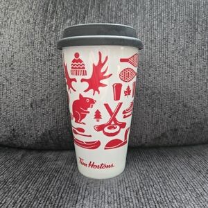 Tim Hortons 2018 Canada Themed Graphic Cermaic Travel Mug